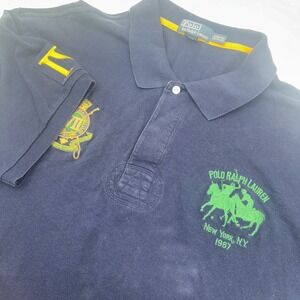 Vintage Polo Ralph Lauren Big Pony / Big Jockey Club Crest New York '67 Navy 4XB